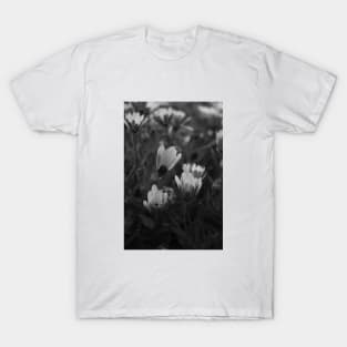 Black and White Flowers T-Shirt